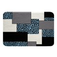 thumbnail image 1 of YST Mid Century Modern 16"x24" inch Bathroom Rug,Geometric Striped Bath Mat for Bathtubs,Black White Blue Doormats Floor Mat,Abstract Cheetah Non Slip Bath Rug, 1 of 5