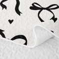thumbnail image 5 of Erosebridal Kawaii Black Ribbon Quilt King for Boys Girls, Princess Bow-tie King Coverlet Set, 3pcs, 5 of 7