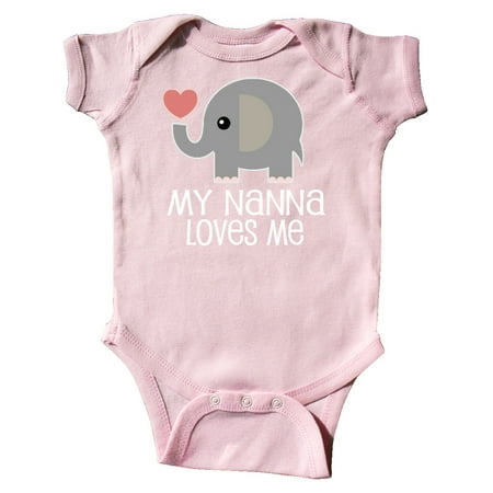 

Inktastic Nanna Loves Me Grandchild Gift Gift Baby Boy or Baby Girl Bodysuit