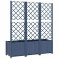 thumbnail image 6 of vidaXL 1 Piece Blue Gray PP Garden Planter with Trellis 47.2"x15.7"x53.5", 6 of 8