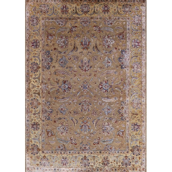 Ahgly Company Indoor Rectangle Mid-Century Modern Chestnut Brown Oriental Area Rugs, 3' x 5'
