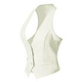 thumbnail image 1 of MixMatchy Women's Economy Dressy 3 Button Versatile Racerback Tuxedo Suit Vest Waistcoat, 1 of 5