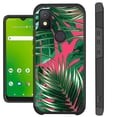 thumbnail image 1 of Compatible with Cricket Icon 4 Hybrid Fusion Guard Phone Case Cover (Pink Tropical Leaf), 1 of 2