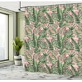 thumbnail image 5 of Ambesonne Tropical Shower Curtain, Exotic Palm Leaves Concept, 69"Wx70"L, Green Rose Pastel Pink, 5 of 5
