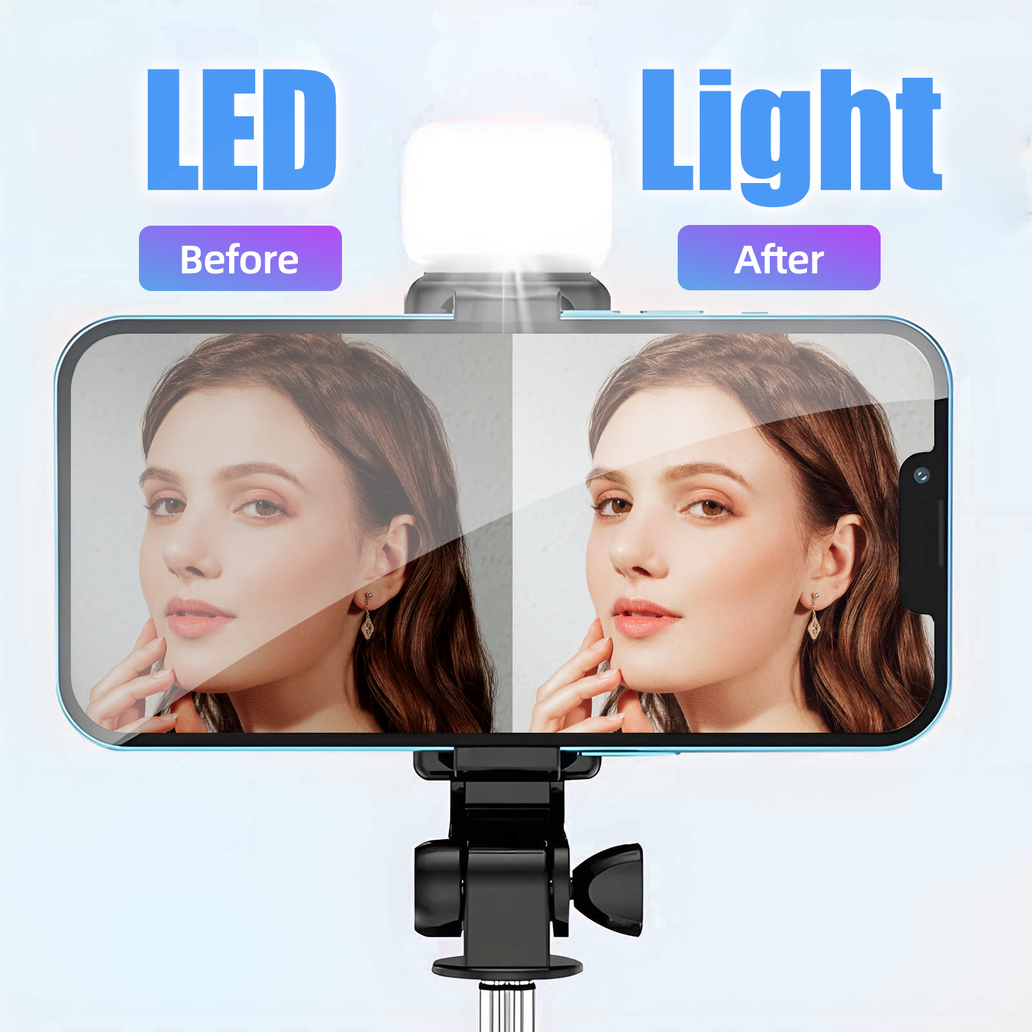 CMYBabee 40-Inch Selfie Stick Tripod with LED Lights photo 2