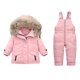 thumbnail image 1 of Abrigo De Invierno Para Niños Pequeños, Niños, Niñas, Bebé, Estampado De Lunares, Chaqueta Gruesa, Pantalones Con Correa, Traje De Dos Piezas Odeerbi LM103-2522, 1 of 5