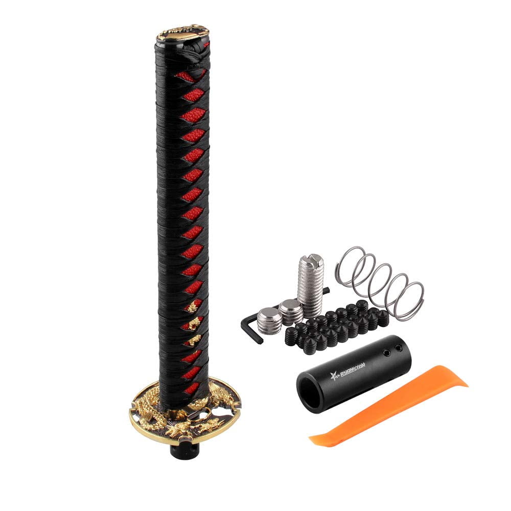 Bedrift Revolutionerende Ungkarl RYANSTAR Samurai Sword Automatic Shift Knob Universal Compatible with  Lock/Button Automatic Transmission Cool Katana Gear Shifter Metal Weighted  Red+Black - Walmart.com