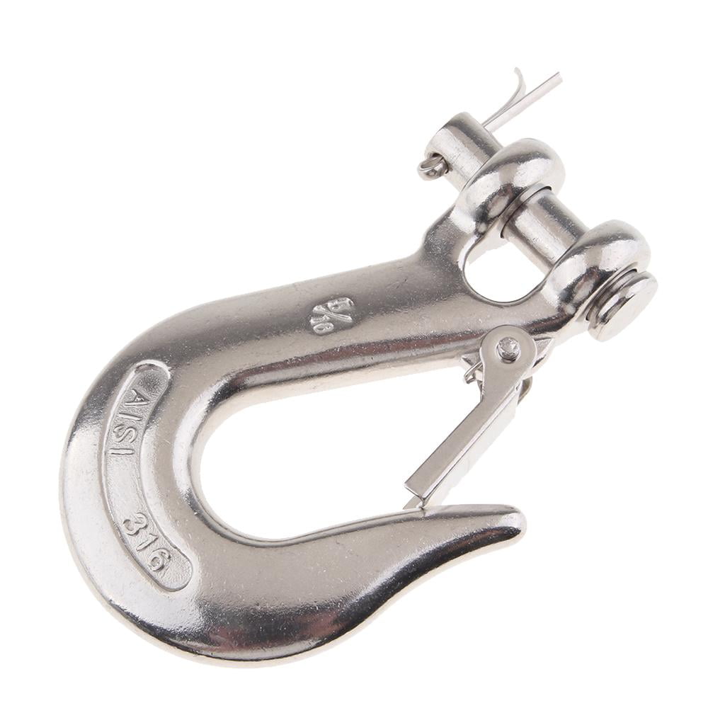 Marine 316 Stainless Steel Trailer Safety Chain Clevis Hook , 0.31