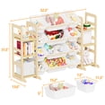 thumbnail image 2 of SpaceAid Toy Storage Organizer, Kids Bookshelf and Bookcase with 6 Shelves and 12 Bins, White, 2 of 7