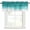Turquoise Green, variant on Ombre Green Waves Rod Pocket Curtain Valance, Abstract Art Gradient Modern Farmhouse Window Valance for Living Room, Bedroom, Kitchen 42"W x 12"L