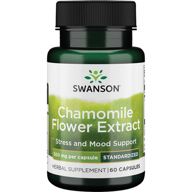 Swanson Chamomile Flower Extract 500 mg Standardized to 1.2 Apigenin 6