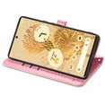 thumbnail image 3 of Allytechgroup Flip Wallet Case [Cat & Dog Cute Embossed Pattern] for Google Pixel 8 Pro with Card Slots Cash Holder, Magnetic Clasp Shockproof Kickstand Cover with Hand Strap, Pink, 3 of 10