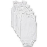 Carter's Unisex Baby 5-Pack Sleeveless Bodysuits - white/multi, newborn