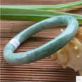 thumbnail image 2 of K-KED Natural Green Real Emerald Bracelet Bangle Women Fashion Jade Stone Gem Jewelry-54mm-Green&White, 2 of 6