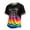 Black, variant on Men's Casual Round Neck Short Sleeve Rainbow Print T-Shirt - Colorful Pattern Summer Beach Top Breathable Lightweight T-Shirts for Men Vacation,Black L
