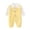 Yellow, variant on Infant Boys Jumpsuit Gentleman Romper Jumpsuit Long Sleeve Bowtie Outfit formal Wear Tuxedo Suit Outfits Clothes Size 9-12 Months