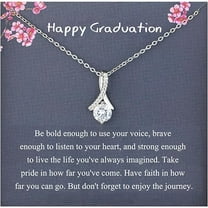 Graduation Gifts for Her, 2025 College Graduation Necklace for Women, Alluring Beauty Necklace for Graduate Gifts, Graduation Jewelry for Daughter with Message Card and Gift Box