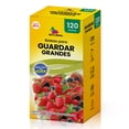 thumbnail image 1 of Berry Bloom Bolsas Reutilizables De Almacenamiento 120 Piezas, De Galon 27x31cm, Fondo Expandible, Herméticas, Doble Cierre Sin BPA, Superficie Para Escribir, alimentos, frutas, verduras y congelador, 1 of 11