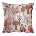 thumbnail image 1 of RYLABLUE Christmas Winter Forest Pine Pattern Celebration Festive Greetings Holiday Joyful Throw Pillowcase Cushion Case Cover, 1 of 1