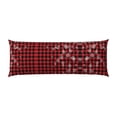 thumbnail image 2 of Body Pillow Cover, Red Buffalo Plaid Body Pillow Cases with Zipper Soft Breathable Smooth Skin Friendly Long Pillow Case 20x60 inches, 1Pcs, 2 of 7