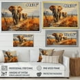 thumbnail image 4 of Designart "Wandering with Elephant Giants I" Animals Floater Framed Canvas Art Print, 4 of 7