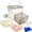 White, variant on Stainless Steel Mixing Bowl with Lid, 12.6 Inch Extra Large Metal Salad Basin, Thickened Bowl for Baking Cooking, Multipurpose Kitchen Bowl for Home Cooking Food Prep, Gold