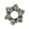 thumbnail image 2 of Winter Candle Ring Artificial Wreath For Candles, Mini Holiday Counter Centerpiece Ornament For Column Candle Holders, Home Ornament 7.87In, 2 of 6