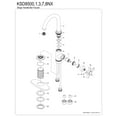 thumbnail image 6 of Kingston Brass KSD8503NX Hamilton Single-Handle Bar Faucet, Antique Brass, 6 of 6