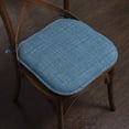 thumbnail image 4 of Sweet Home Collection Chair Cushion Memory Foam Pads With Ties Honeycomb Pattern Slip Non Skid Rubber Back Rounded Square 16"" X 16"" Seat Cover 4 Pack Aria Blue, 4 of 4