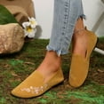 thumbnail image 3 of Women's Lightweight Ballet Flat Shoes Flora Embroidery Comfortable Slip On Dress Shoes Casual Non Slip Loafers, 3 of 7
