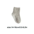 thumbnail image 3 of 6 Pcs Bas pour Enfants avec Bonne Élasticité Confortables à Porter Style Simple Bonne Fabrication Gris Moyen 14-16, 3 of 6