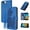 Blue, variant on for iPhone SE 2022 Case/iPhone SE Case,iPhone 8/7 Case,6/6S Phone Case Wallet Card Holder,Floral Leather Flip Cases Strap,Kickstand Magnetic Protective Cute Cover for Women Girl (Teal)