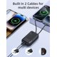 thumbnail image 4 of RORRY Power Bank, 10000 mAh Bateria Portatil Pila PD 22.5W con Ehufe AC Plegable, Cargador Recargable para Celular con Cabl Integrados para Xiaomi iPhone Samsung Galaxy ZTE Pixel, Negro, 4 of 5