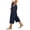 Navy, variant on jjayotai Cotton Capris Shorts for Women Elastic Waist Wide Leg Shorts Loose Fitted Casual Summer Comfy Shorts with Pockets