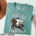 thumbnail image 4 of Long Live Cowghouls T-Shirt – Funny Halloween Western Ghost Riding Horse Tee for Women & Girls, 4 of 6