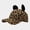 C, variant on Women's Y2K Leopard Baseball Cap Faux Fur Cat Ear Adjustable Hat