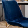 thumbnail image 3 of Roundhill Furniture Aufurr 5-Pc Dining Set, White Round Dining Table with 4 Chairs, Blue, 3 of 10