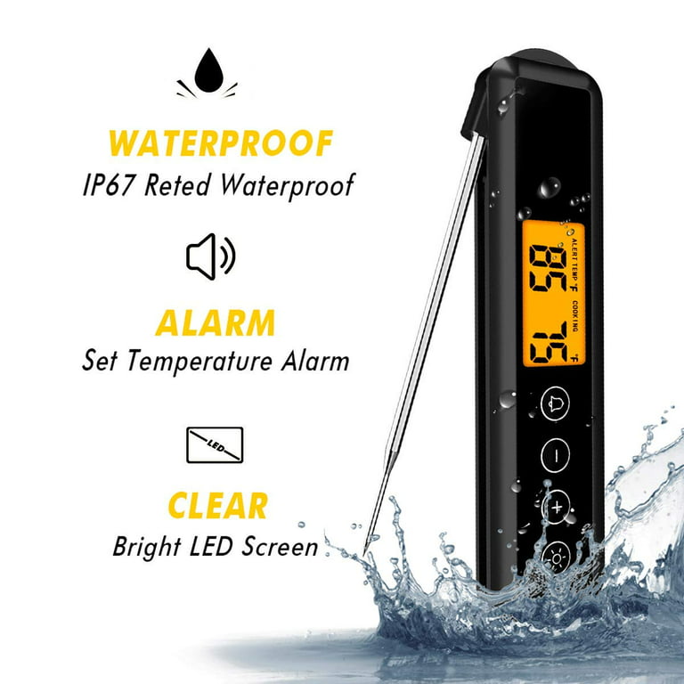 Instant Read Meat Thermometer - The Best Waterproof Thermometer with  Backlight & Calibration. A Digital Hand Tool for Men & Women in The  Kitchen, for