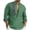 Green, variant on Azrian Men's Casual Pullover Long Sleeve Men's Cotton And Linen Jacket Long Sleeve Printing Shirt Button Cardigan