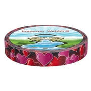 Country Brook Design - Romantic Hearts Polyester Webbing (1 Inch)