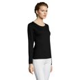 thumbnail image 2 of SOLS - Camiseta de manga larga modelo Majestic para mujer (Negro intenso), 2 of 5