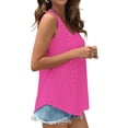 thumbnail image 4 of Fantaslook Womens Tank Tops Eyelet Crew Neck Sleeveless Tops Dressy Casual Flowy Summer Shirts, 4 of 9