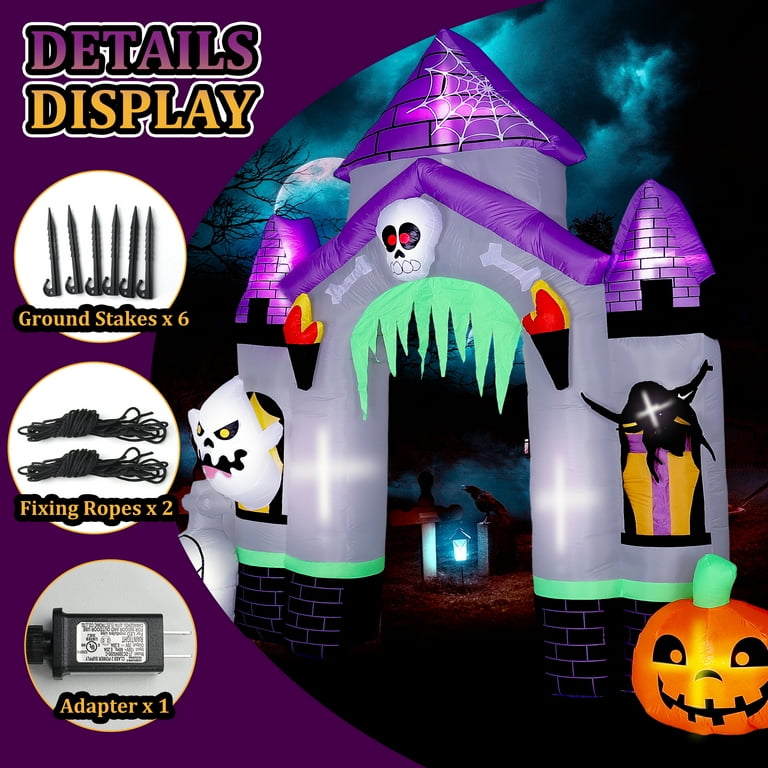 D&D Products (4ft-9ft) Halloween Inflatable LED Light Up Archway