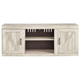 thumbnail image 4 of Signature Design by Ashley Bellaby TV Stand with Fireplace Option, Whitewash, Farmhouse Entertainment Center for TVs up to 65" with Storage, 4 of 9