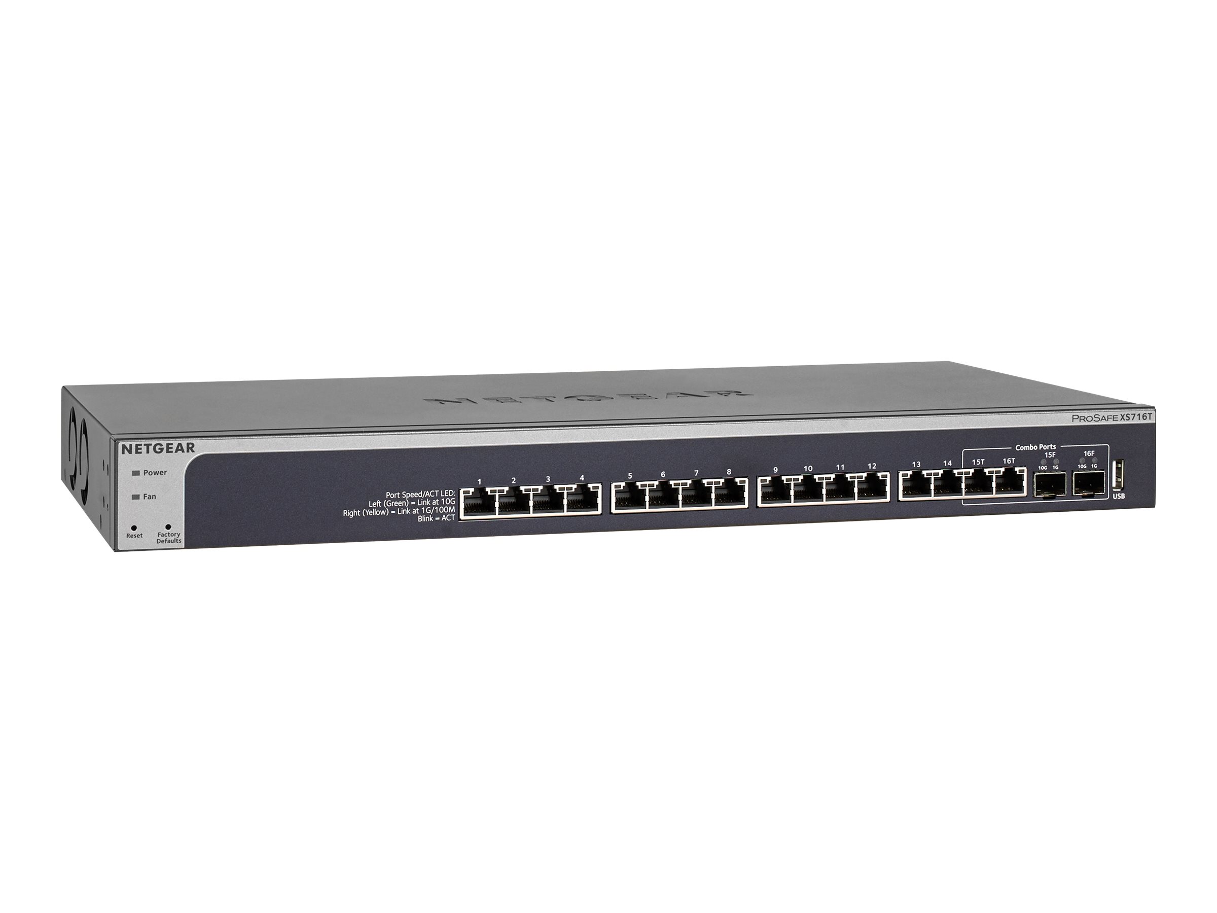 NETGEAR ProSAFE XS716T - switch - 16 ports - smart - rack-mountable - image 3 of 4