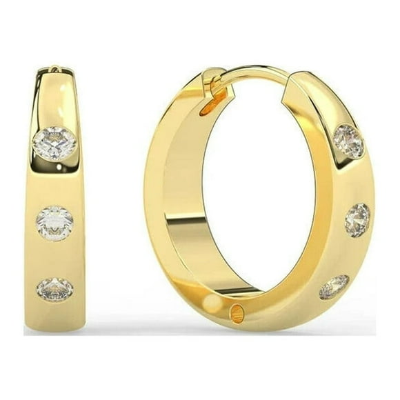 1.85CT Natural Diamond I-J,SI1 Round 14K Yellow Gold Hoop Earrings Fine Jewelry for Women Gifts