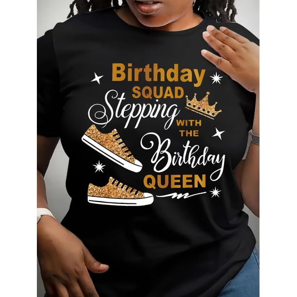 Camiseta de cuello redondo con estampado de cumpleaños, informal, de manga corta, para primavera y verano. Camiseta deportiva para mujer, hombre, mujer, adolescente, juvenil.