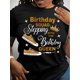 thumbnail image 1 of Camiseta de cuello redondo con estampado de cumpleaños, informal, de manga corta, para primavera y verano. Camiseta deportiva para mujer, hombre, mujer, adolescente, juvenil., 1 of 8