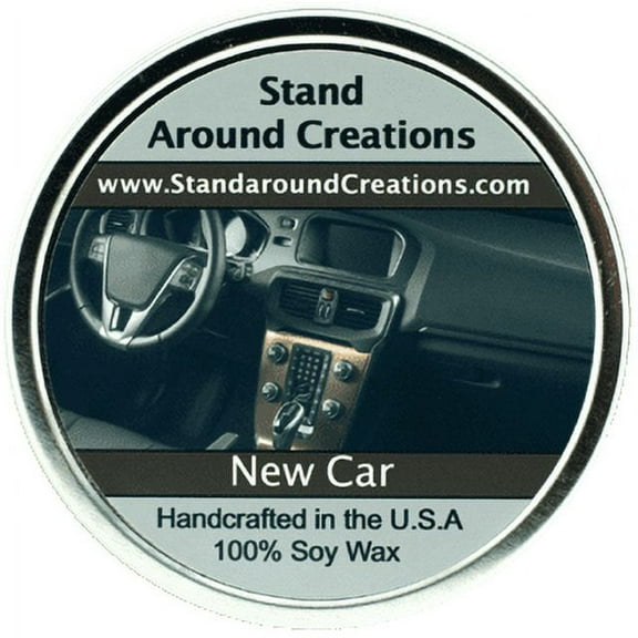 NEW CAR TIN 16-OZ. ALL NATURAL SOY CANDLE