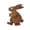 Rabbit, variant on Handcrafted Walking Wooden Animal Figure, Robust Solid Wood Rabbit / Elephant Desktop Ornament, Resilient Montessori-Style Nursery Decor, Sturdy Articulated Art